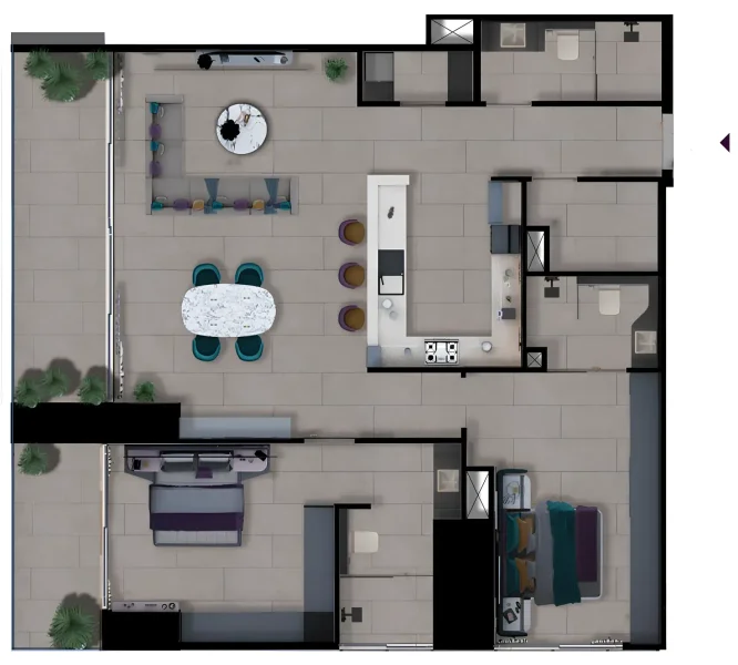 2.0 bedrooms apartments - MBL Signature