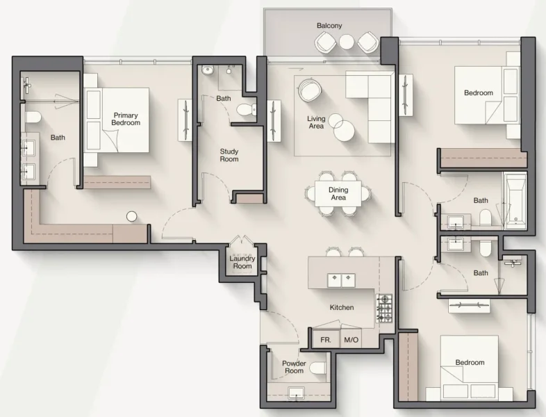 3.0 bedrooms apartments - Windsor House