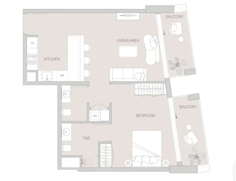 2.0 bedrooms apartments - W1NNER Tower