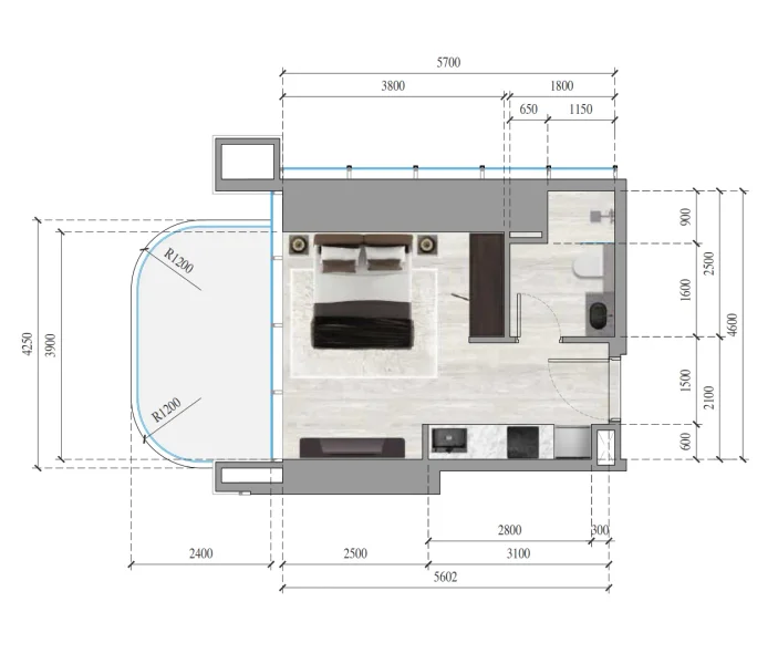 0.0 bedroom apartments - Ananda Residences
