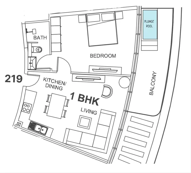 1.0 bedroom apartments - Villa Del Garda