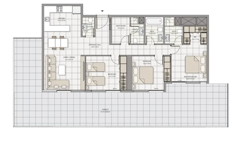3.0 bedrooms apartments - The Icon Tower