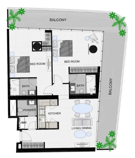 2.0 bedrooms apartments - The Community Sports Arena