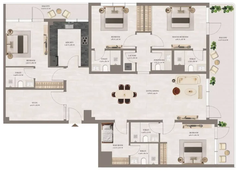 4.0 bedrooms apartments - Rivo