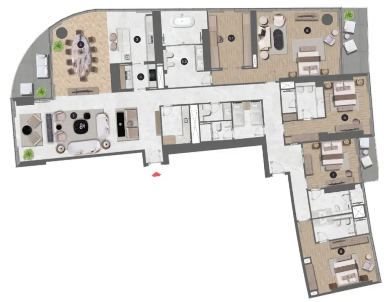 4.0 bedrooms apartments - Sobha Seahaven