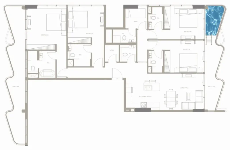 4.5 bedrooms apartments - Iluka Residences