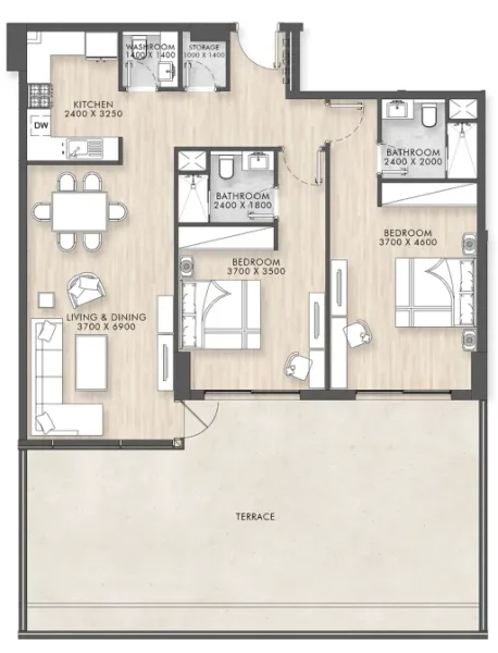 2.0 bedrooms apartments - Capital Horizon Terraces