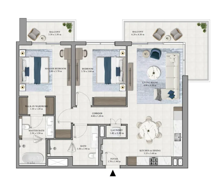 2.0 bedrooms apartments - Grove Ridge