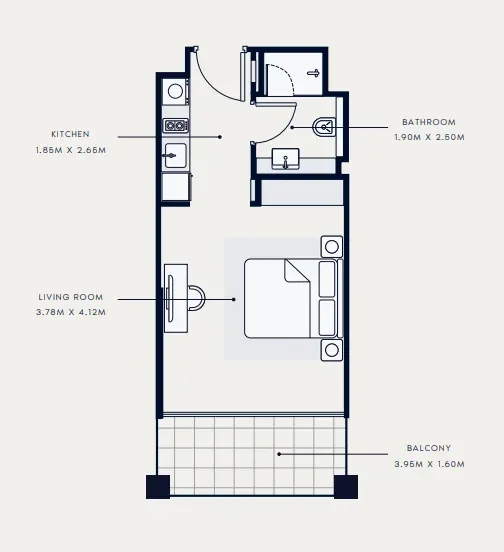 0.0 bedroom apartments - Riviera 65