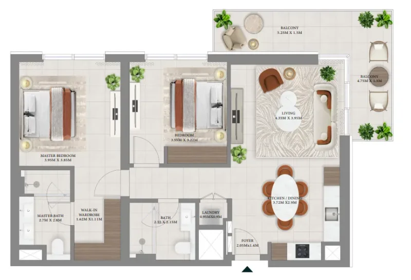 2.0 bedrooms apartments - Vida Residences Hillside