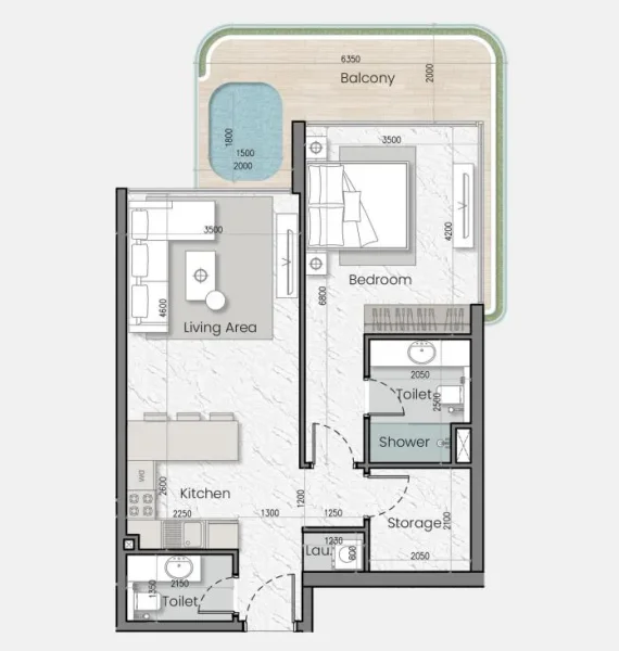 1.5 bedrooms apartments - I'Sola Bella