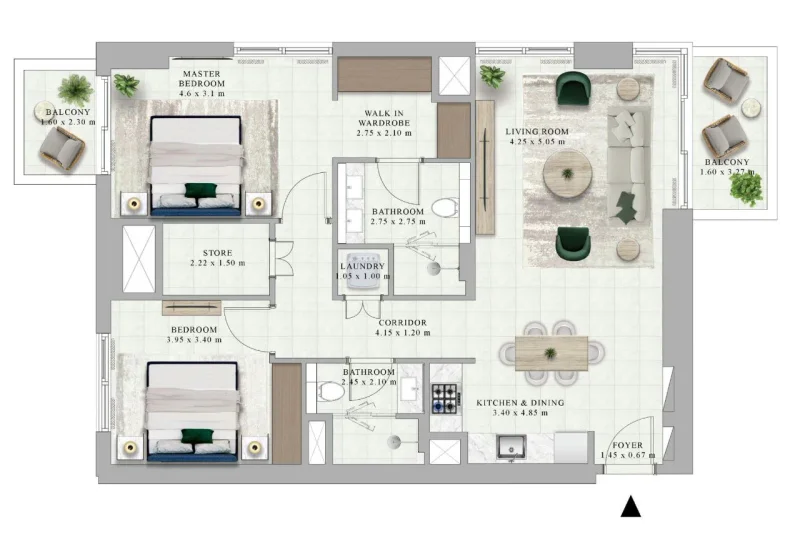 2.0 bedrooms apartments - Golf Hillside