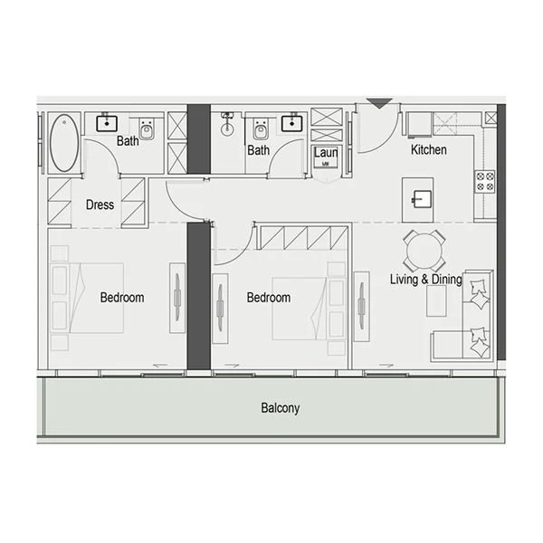 2 bedroom Apartments -  Sierra by Iman