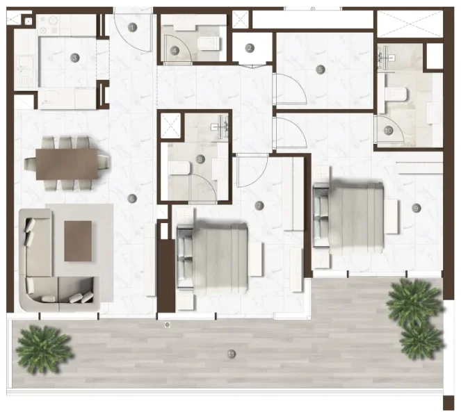 2.0 bedrooms apartments - Onda by Kasco