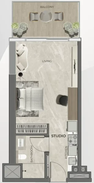 0.0 bedroom apartments - Beverly Grande