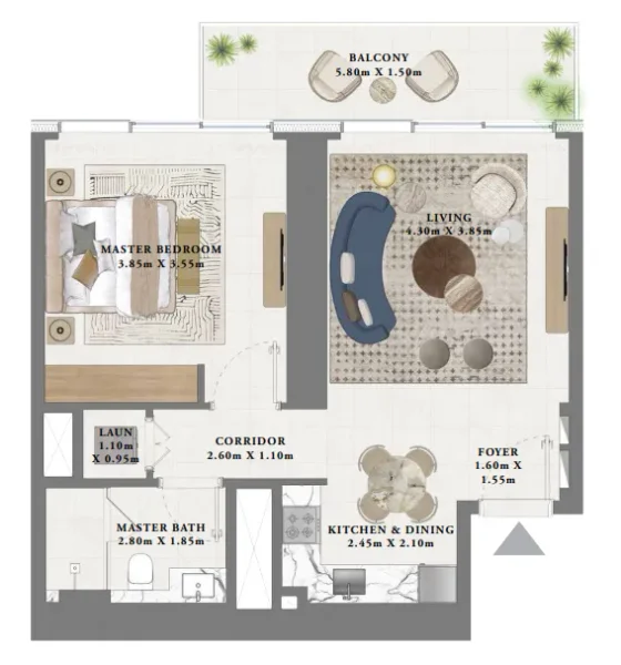 1.0 bedroom apartments - Albero